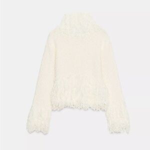Zara Cream Fringe Sweater
